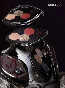 GIRLCULT 3.6克（0.13盎司）幻彩眼影盘，烟熏红裸色哑光珠光眼影套装，含黑色眼影，适合万圣节妆容、闪亮派对妆容，礼品装 - 52 Fire - 查看 12