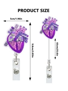 1 Cuộn Huy Hiệu Chữ Cái Flash Cuộn Giá Đỡ Huy Hiệu ID Có Thể Thu Vào Dành Cho Giáo Viên, Học Sinh, Bác Sĩ, Y Tá, Quà Tặng Văn Phòng, nhiều Kiểu Trái Tim, Bất Ngờ Cho Bạn Bè Bác Sĩ - nhiều màu - Xem 4