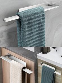 1pc Self Adhesive Towel Racks, Stainless Steel Towel Bar, Wall Hanging Shelf Rack, Rustproof Towel Holder, Bathroom Supplies,Total Length 38.7cm/15.23in Bathroom Accessories Bathroom Tools - Multicolor - View 3