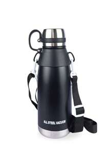 Bottle With Two Handles Double Wall Hot & Cold Thermal Insulation 650ml - 黑色 - 查看 1