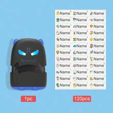 Personalisierter Namens-Stempel für Kleidung - süßes Monster Design, wasserfest und waschbar, perfekt zum Beschriften von T-Shirts, Rucksäcken und anderen persönlichen Gegenständen, einfach zu benutzen, ideales Geschenk für ihn, sie, Freund, Freundin, Familie, Kinder, Mitarbeiter zu Jahrestagen, Geburtstagen, Hochzeiten, Weihnachten, Herbst, Schule, Büro/Geschäft, Schulanfang