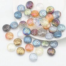 30 Peças Contas Espaçadoras de Cristal de Vidro Coloridas Eletrodepositadas no formato de Pirulito Candy de 12mm e Golfinho de 11*16mm, Material de Artesanato de Joias DIY para Colar, Pulseira, Brinco, Presentes de Feriados e Aniversário