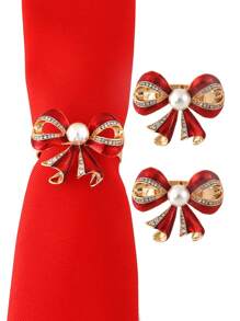 2/4 Stück Servietten Ringe in Weihnachtsdesign, Tischdekoration Weihnachten Servietten Clips, Weihnachtskränze, Äpfel, Hirschköpfe, Weihnachtsblumen, Schleifen Servietten Ringe, Heimdekoration, Weihnachts-Dekoration, Party Zubehör