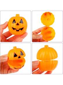 6PCS Halloween Pumpkin Shaped Packaging Box Ghost Festival Party Prank Small Pumpkin Open Top Pumpkin Shell Gift Box - Multicolor - View 7