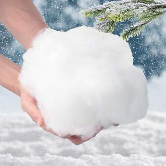 Jul Falsk snödekoration Konstgjord snöfilt inomhus Xmas Falsk snödekor Fluffig Faux Snö Fiber Snöfluff För Vinter Julby Träddekoration, Jul