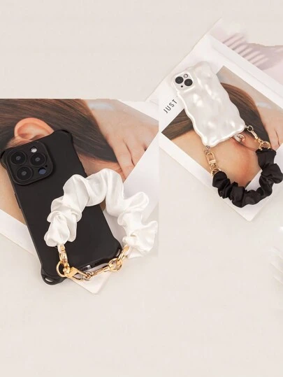 1 件链式腕带短挂绳适用于手机壳，适合送给母亲、家人、朋友、生日、节日的礼物，手机挂饰，手机链