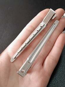 12pcs Y2K Style Metal Hair Clips, Silver & Gold Color, Fashionable Hair Accessories, Chic Side Clips For Women