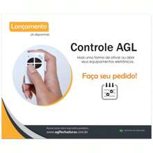 Controle remoto 433 AGL 4 botões - Entrada do Brasil (127V) - Visão 6