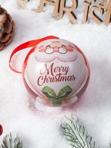 圣诞糖果罐装饰，1 个创意圣诞锡制糖果球盒，圣诞树挂球装饰吊坠，可作为礼物赠送圣诞节圣诞装饰圣诞装饰品圣诞袋圣诞礼物 - 紅色 - 查看 12
