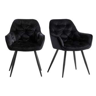 AINPECCA 1/2/4/6 Dining Chairs With Velvet Thick Padded Upholstered Kitchen Tub Chair Armchair With Backrest Metal Legs Living Room Reception Leisure Chairs For Bedroom Lounge Office