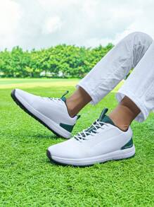 Men's Golf Shoes, Anti-Slip, Breathable, Comfortable - Green - View 2