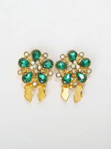 2pcs Vintage Rhinestone Cufflinks Covers Women Elegant Shirt Sleeve Buttons Clips Crystal Floral Shirt Studs Set Fashion Accessory DIY Button Copper Covers Ladies Clothing Accessories Button Decoration Holiday Gift - Star - View 19