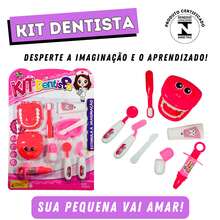 Dentista Kit Doctora Infantil Pink Toy King 10 Pcs - Complete Educational Dentinhos Utensils Set - Màu Hồng baby - Xem 3