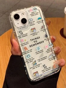 Étui de protection antichoc avec éléments de slogan à la mode, imprimé de dessin animé Apple. Compatible avec iPhone 11/12/13/14/15/15pro/15 Plus/15 Promax/7plus/8plus/X/Xs Max/Xr/11pro/12pro/13pro/14pro/12mini/13mini/11promax/12promax/13promax/14promax/14plus/6/6s/6plus/7/8/Se et Galaxy/A54/A14/A12/A13/A15/A32/A33/A24/A52S/S20/S21/S22/S23/S24/S23Plus/S24ultra. Étanche, antichoc, anti-chute, résistant aux rayures. Version internationale, pas la version domestique. Cadeau de printemps - Multicolore - Voir 3