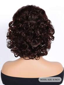 Women Wig 12 Inch Shawl Large Wave Roll Chemical Fiber Hair For Women With Bangs Fashion Women's Synthetic Wig For Daily Or Holiday Party Halloween Costume Ceremony Wear