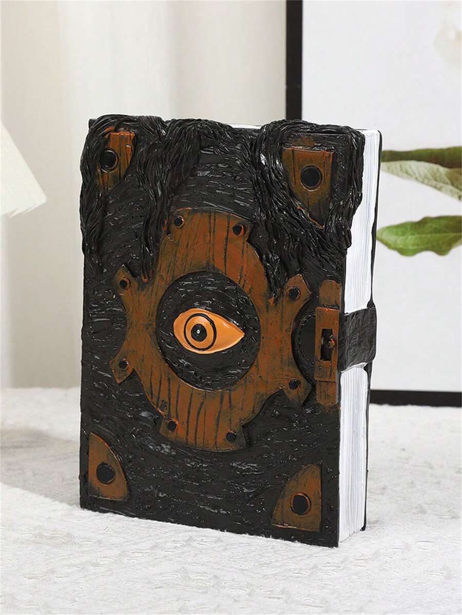 1pc Magic Spell Book Prop Gifts, Halloween Decoration, Leather Craft