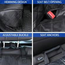 Vỏ bọc ghế ô tô cho chó cưng không thấm nước, Vỏ bọc ghế ô tô cho chó bền và dễ lau chùi cho ghế sau, bảo vệ chống lại tóc và bụi bẩn trong xe hơi, xe tải, SUV - Nhiều màu - Xem 6