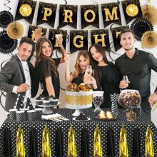 25pcs PROM NIGHT Party Decorations, Graduation Party Photo Props, Prom Banner Background Decoration, Party Decor - Multicolor - View 1