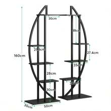 Tribesigns Flower Stand - Black - View 2