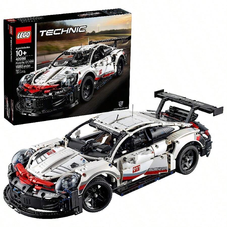 LEGO Technic 保时捷 911 RSR 赛车模型积木 42096，独家收藏套装，儿童礼物，男孩和女孩，圣诞节礼物冬季礼物感恩节礼物彩色积木