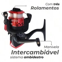 Kit de Vara de Pesca Telescopia Com Molinete Ultra Light Com Linha Promoção