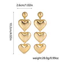 1 对新款时尚欧式金属光泽心形耳钉，时尚配饰 - 心形 - 查看 6