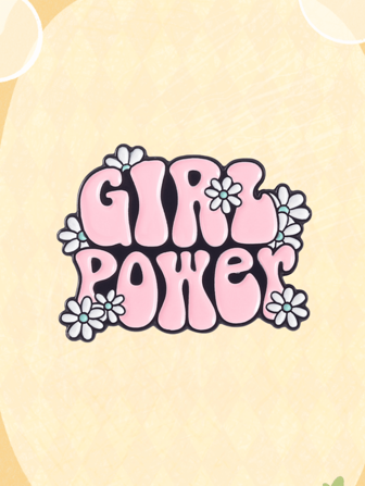 Elegant Geometric Alloy Decorative Fashion Accessories, Creative English Letter Series Fun Badges