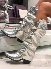Women Ankle Boots & Booties - Silver - View 2
