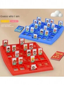 儿童“我是谁？”教育益智游戏，互动思维逻辑训练棋盘游戏玩具