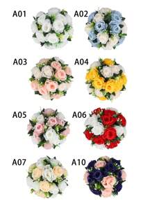 1 件，人造花球婚礼中心装饰假花玫瑰绣球花球布置中心装饰桌面人造丝花艺花束适用于婚礼派对家居装饰、情人节、礼物 - 彩色 - 查看 5