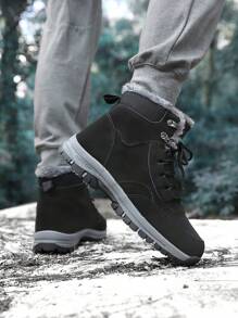 Men's Outdoor Snow Boots Anti-Slip - Black - View 7