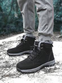 Men's Outdoor Snow Boots Anti-Slip - Black - View 3