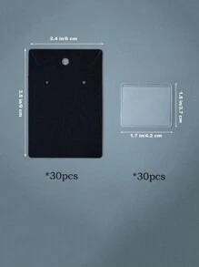 20/60/100 piezas Paquete de regalo Tarjetas para pendientes, Tarjetas para collares, Bolsas de almacenamiento invisibles - Multicolor - Ver 16