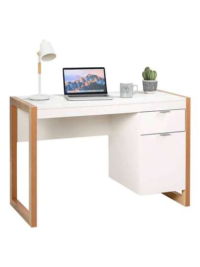 Computer Bureau Drawer Cabinet, Spacious Wooden Frame, Work Table, In Moderne Bedroom, Study, Office view 2