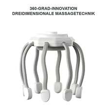 Máy mát xa đầu 8 điểm 360° 3 chế độ, mát xa tóc và da đầu, quà tặng hỗ trợ giấc ngủ. - trắng - Xem 4