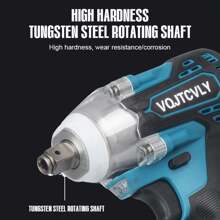Cordless Electric Impact Wrench 1/2 Inch For Car Home, 580Ft-Lbs(800N.M) Brushless, 3300RPM High Torque Gun W/ 2x 4.0Ah Battery, Charger Tools