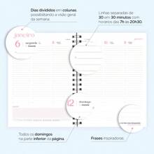 Weekly Planner Agenda Plus 2025 Animal Print Zebra Colors - 粉紅色的 - 查看 5