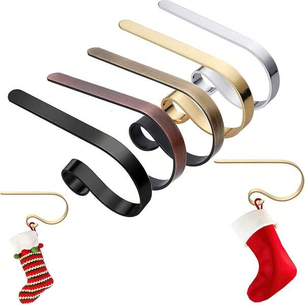 1 Stück Weihnachts-Kamingarderobe zum Aufhängen von Socken, verstellbarer Metall Wand-Aufhänger für Weihnachts-Sockenhalter zur Dekoration, Weihnachten
