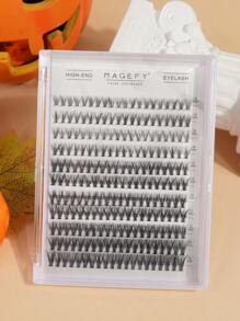 MAGEFY 220 件 DIY 睫毛延长 20D + 30D 簇状单根假睫毛 9-13 毫米自然长蓬松假睫毛托盘仿貂皮柔软纤细毛发眼妆工具用于美容旅行睫毛簇、睫毛簇、单根睫毛、睫毛、假睫毛 - 黑色 - 查看 3