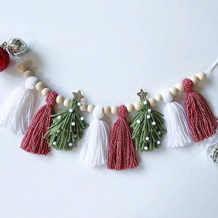 1 vòng hoa Giáng sinh bạc hà/Đồ trang trí cây thông Noel cổ điển/Đồ trang trí Giáng sinh/Đồ trang trí vòng hoa, Đồ trang trí Giáng sinh theo phong cách trang trại/Giáng sinh mộc mạc/Vòng hoa Giáng sinh cổ điển, Giáng sinh - trắng - Xem 1