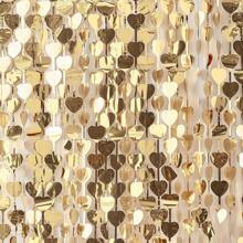 2pcs | 40*80 Inch | Eternal Love Best Decor! Shiny Glittering Golden Heart Backdrop - Gold Foil Photo Background Curtain, Golden Wedding Backdrop Party Banner Wall Decor, Everlasting Love. Suitable For Wedding Proposal Ceremony, Bachelor Party Decor, Disco Party, Anniversary, Coming Of Age Prom, Bar Sparkling Romantic Decor,Christmas - Champagne - Ver 3