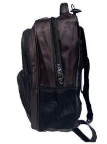 Executive School Notebook Backpack Adult Men Women Bag Weather Resistant Linen - 黑色 - 查看 2