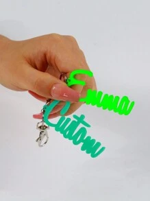 Personalized Custom Backpack Name Tag Keychain Single Layer Acrylic Keychain Vertical Pendant Graduation Season Gift Birthday Gift Letter Acrylic Four Seasons Universal