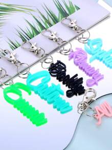 Personalized Custom Backpack Name Tag Keychain Single Layer Acrylic Keychain Vertical Pendant Graduation Season Gift Birthday Gift Letter Acrylic Four Seasons Universal