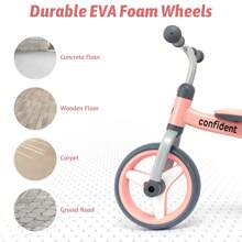 4 In 1 Tricycle For Toddlers Age 2-5, Folding Toddler Bike Kids Trike Tricycles With Adjustable Seat And Removable Pedal, Baby Balance Bike Ride-On Toys Gift For Baby Boys Girls Birthday