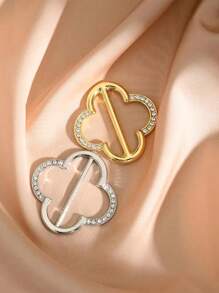 3 件套女士金属衬衫领夹、围巾扣和皮带扣时尚配饰套装（2 件金色、1 件银色）时尚胸针