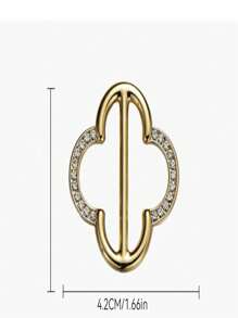 3 件套女士金属衬衫领夹、围巾扣和皮带扣时尚配饰套装（2 件金色、1 件银色）时尚胸针