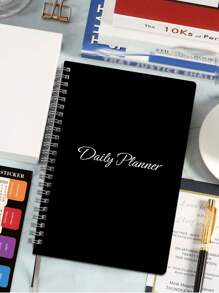 Trees Daily Weekly Planner Notebook 7 Day Work Planner Agenda Undated Personal Productivity Appointment Book Spiral To Do List Notebook With Hourly Schedule, Budget Plan, Meal Plan Back To School