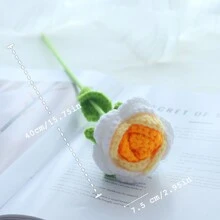 1/3/6/10朵手工钩编玫瑰花，装饰花，仿真花，毛线花。适用于餐厅、客厅、卧室、婚礼、派对等家居装饰。DIY花束，适合作为礼物送给她、母亲、老师，或作为创意礼物。也适合春夏装饰、新年、情人节、生日、复活节等节日装饰或作为礼物。 - 黃色 - 查看 13