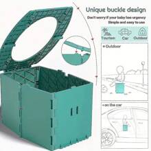 Children's Folding Toilet + Storage Bag + 1 Roll Of Cleaning Bag, Suitable For Toileting And Travel Use Baby Shower Family Decorations Gifts